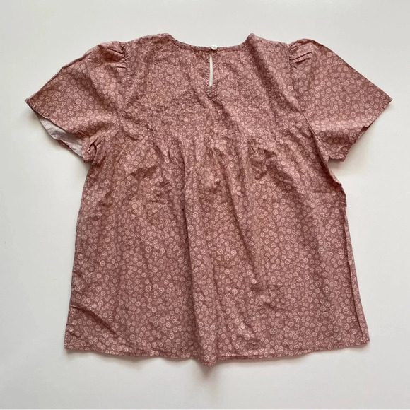 Madewell Short-Sleeve Pintuck Top in Parisian Ditsy Size Small - Picture 10 of 14